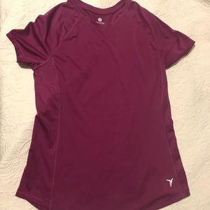 Purple exercise shirt